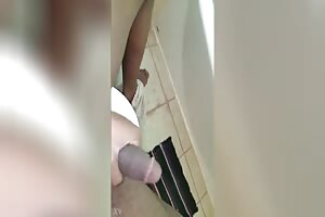 Part two, Stroke My cock in the bathroom quickie two