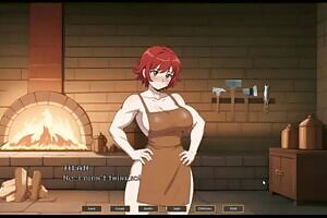 TOMBOY Love in Hot Forge [ Hentai Game ] Ep.4 FEMDOM titjob in the kitchen !