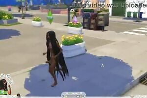 shemale covered in sperm walking in public sims 4