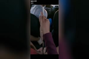 She is very hot in the back, while he drives and puts his fingers in her