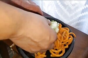Jumbo Jack with Crispy Curly fries coated in my Cum for lunch!