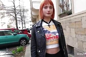 GERMAN SCOUT - Skinny Crazy Redhead Teen Dolly Dyson get Rough Fucked at Model Job