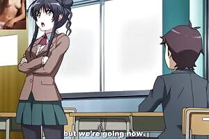 Student fucked a classmate girl right in class [uncensored hentai English subtitles]
