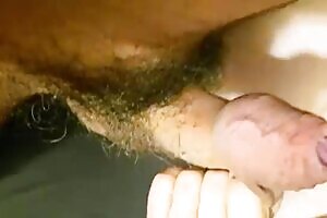My BBW MILF wife gives my thick uncut cock a rough handjob part 3. Comments welcome