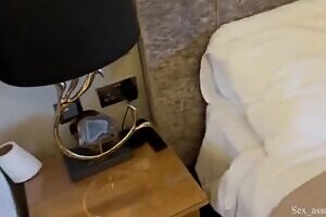 Shy Stepmother And Son Share a Bed In A Hotel