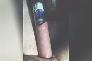 Double Pumped Extreme - Using a Clit Nipple Pump Inside a Pump - My Girth Filling the Pump - Fleshlightman100
