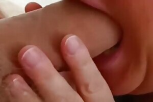 Cock sucking and licking - I love the taste of big dick in my face