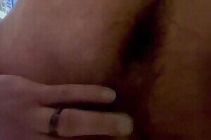 Solo cum from rubbing my cock on my own asshole