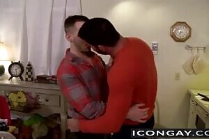 Horny Billy gets hammered with Colton cock in the bedroom