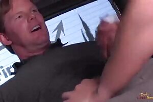 Porsha is brunette with small tits who is givving her all in a moving car.