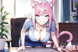 [ASMR PREVIEW] - BOSS BJ REPORT - SPICY FIRST DAY CATGIRL BLOWJOB