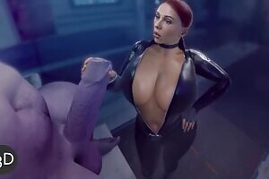 Black widow gets her ass destroyed by Thanos (3D animation)