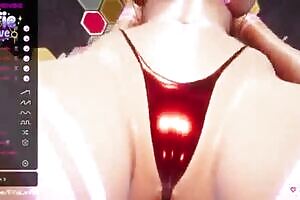 Hentai Vtuber Elfie Love gets double penetration w  ahegao & ballgag & squirts VR (3D   VRCHAT   MMD)