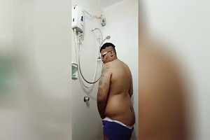 Vaibhav Jerks Off & Cums In The Bathroom Whilst Wearing His Big, Blue Underwear