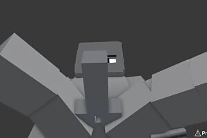 Minecraft base tries to suck his own dick (animation)