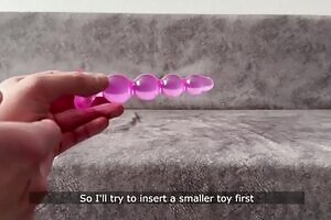 Testing an anal dilator. With speech and subtitles