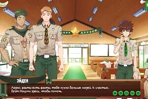 Game: Friends Camp, episode 47 - Can Natsumi become a scoutmaster? (Russian voiceover)