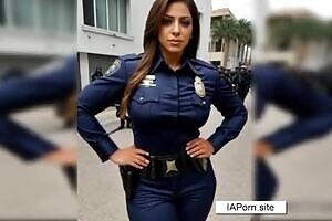 police officer with big tits generated by artificial intelligence