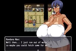 Tanned Girl Natsuki [ HENTAI Game ] Ep.3 a naked bath feels so good after talking to the perverted villagers !