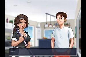 Summertime Saga Cap 79 - the employee who cleans my house sucks my cock and I end up fucking her