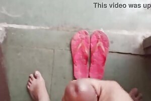 【 DREAMING & IMAGINING 】MASTURBATING & CUMMING ON MY MAID SHALINI SLIPPERS NOW SHE WILL BE MAD ON ME & WILL SLAP MY ASS HARD