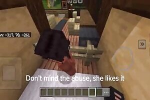Ebony bitch fucked on Minecraft