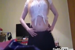 Blonde Babe Softcore Tease on Webcam