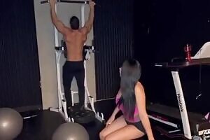 FREE - Couple Has Rough Sex in the GYM - Cum on my Tits - Amanda Rabbit & Duncan Sain