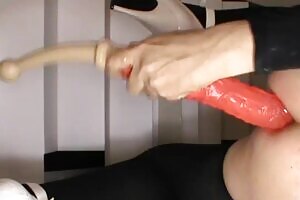 red veined anal dildo A