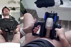 trying out my new sex toy XSpaceCup XT5 Auto-Stroker for first time