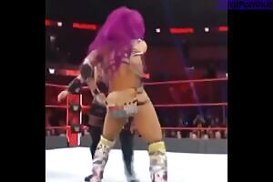 Amazing WWE Sasha Banks sloppy Blowjob porn and nudes