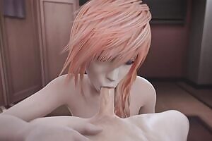 Lightning Farron blowjob cumshot Kaeg Antonovich Final Fantasy 13