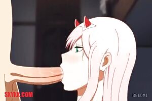 Zero Two sucking a dick